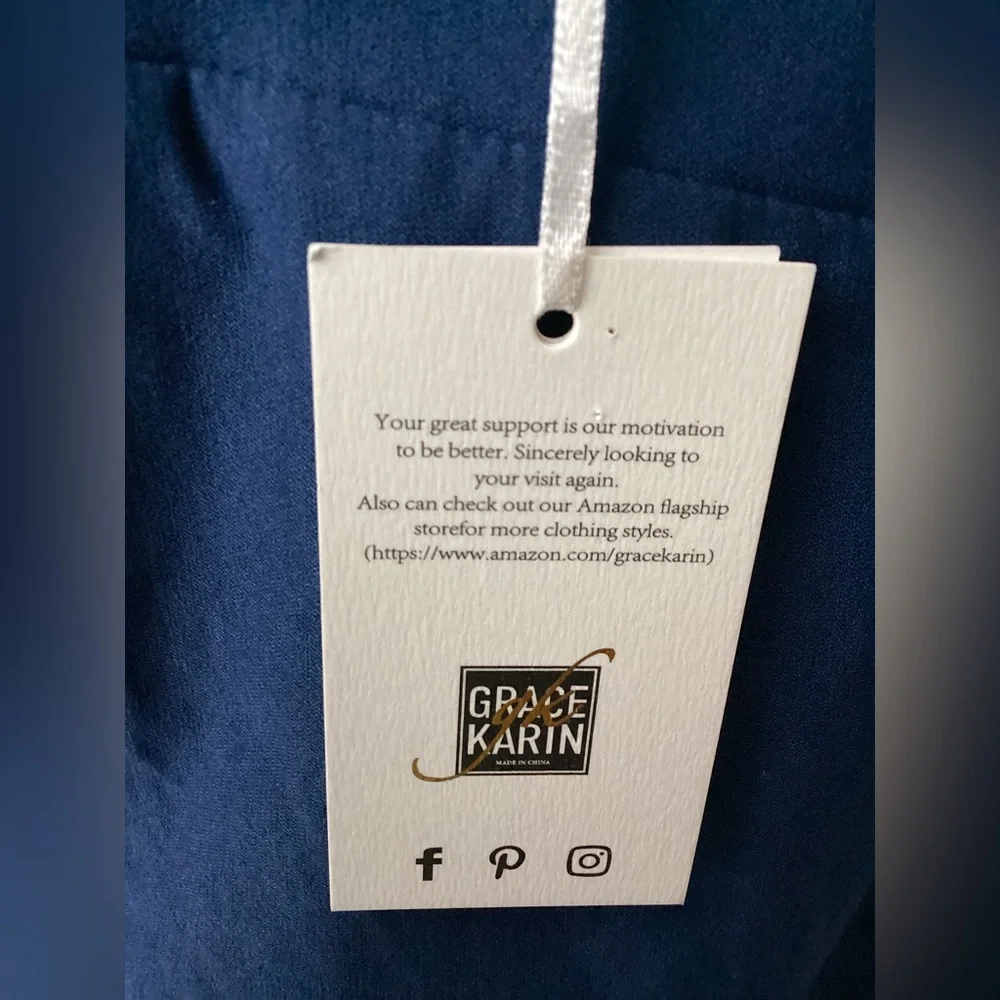 Grace Karin Blue Pencil Skirt Knee-Length Workwear - Picture 2 of 9